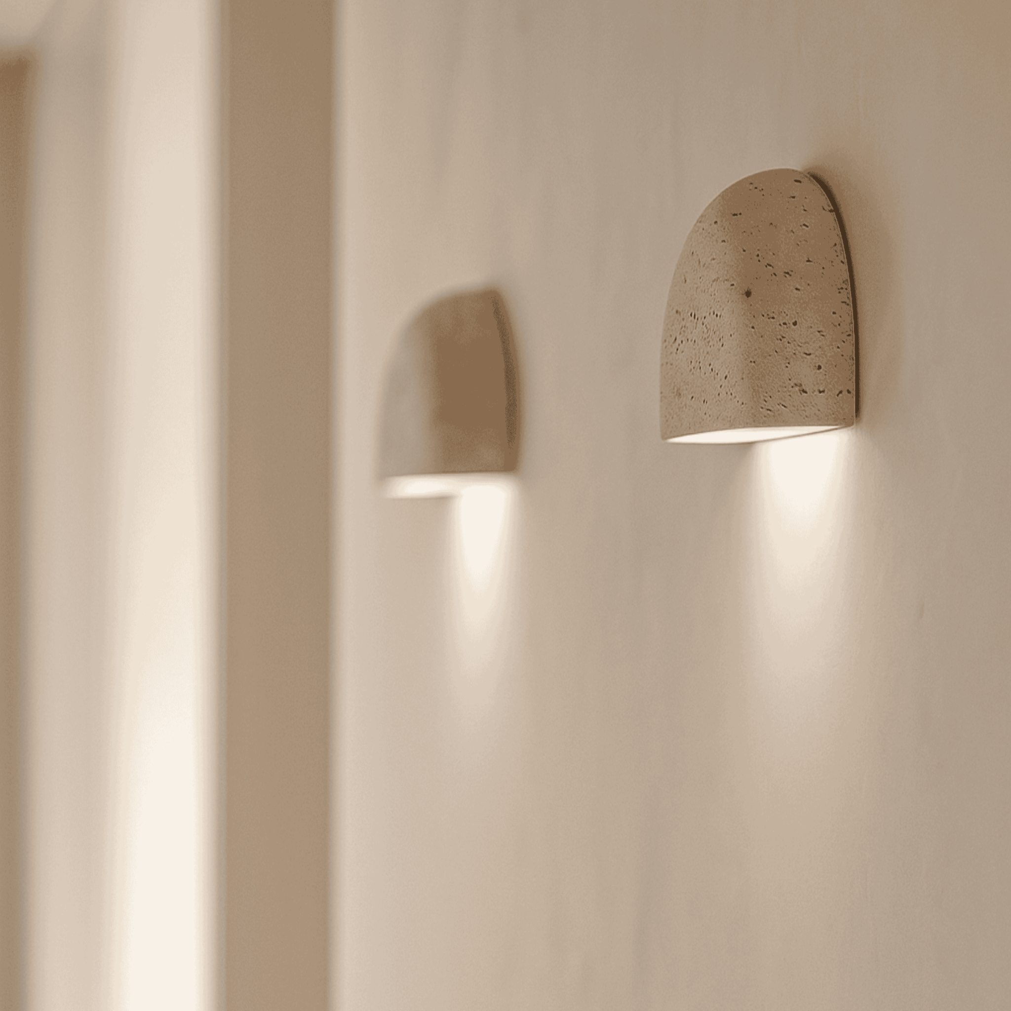 Wren Half Bowl Plaster Wall Sconce