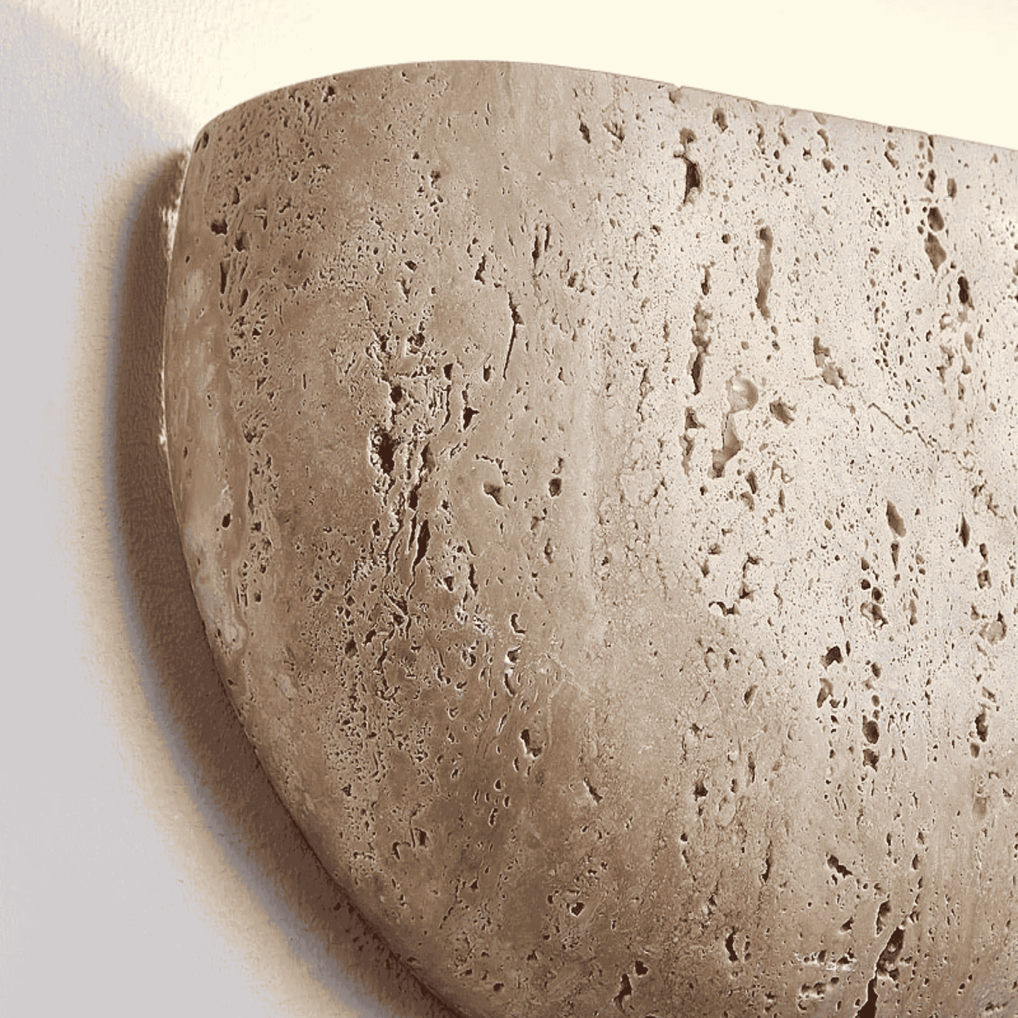 Wren Half Bowl Plaster Wall Sconce