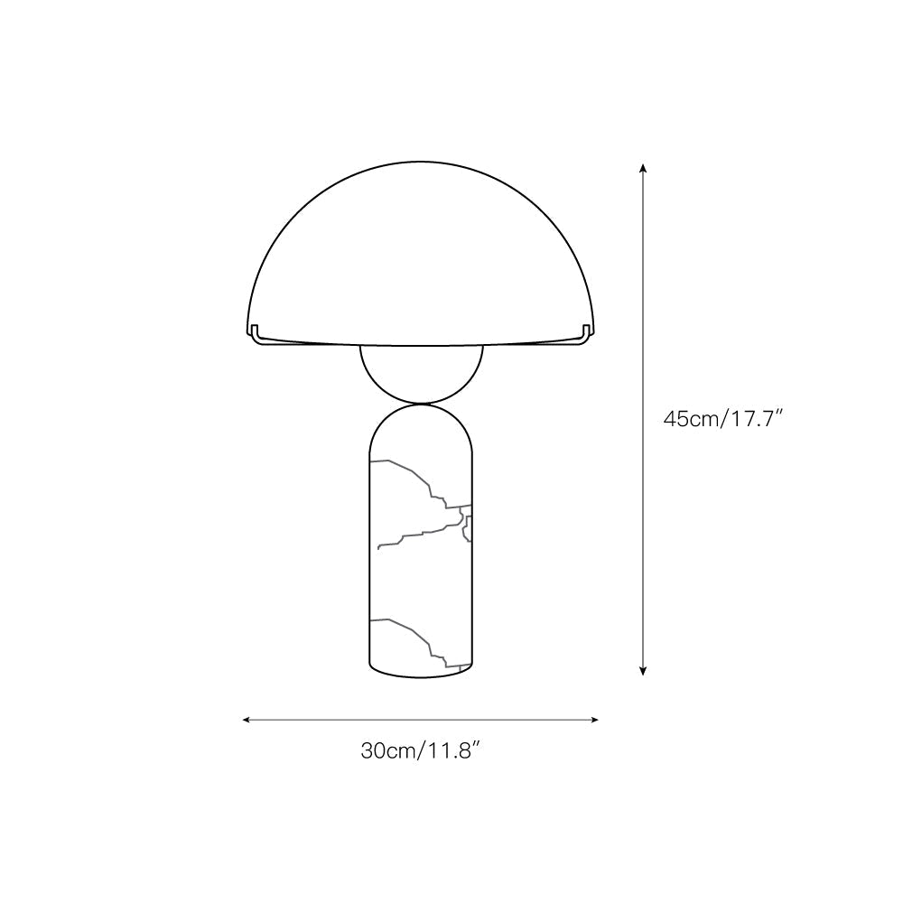 Halo Stone Globe Table Lamp