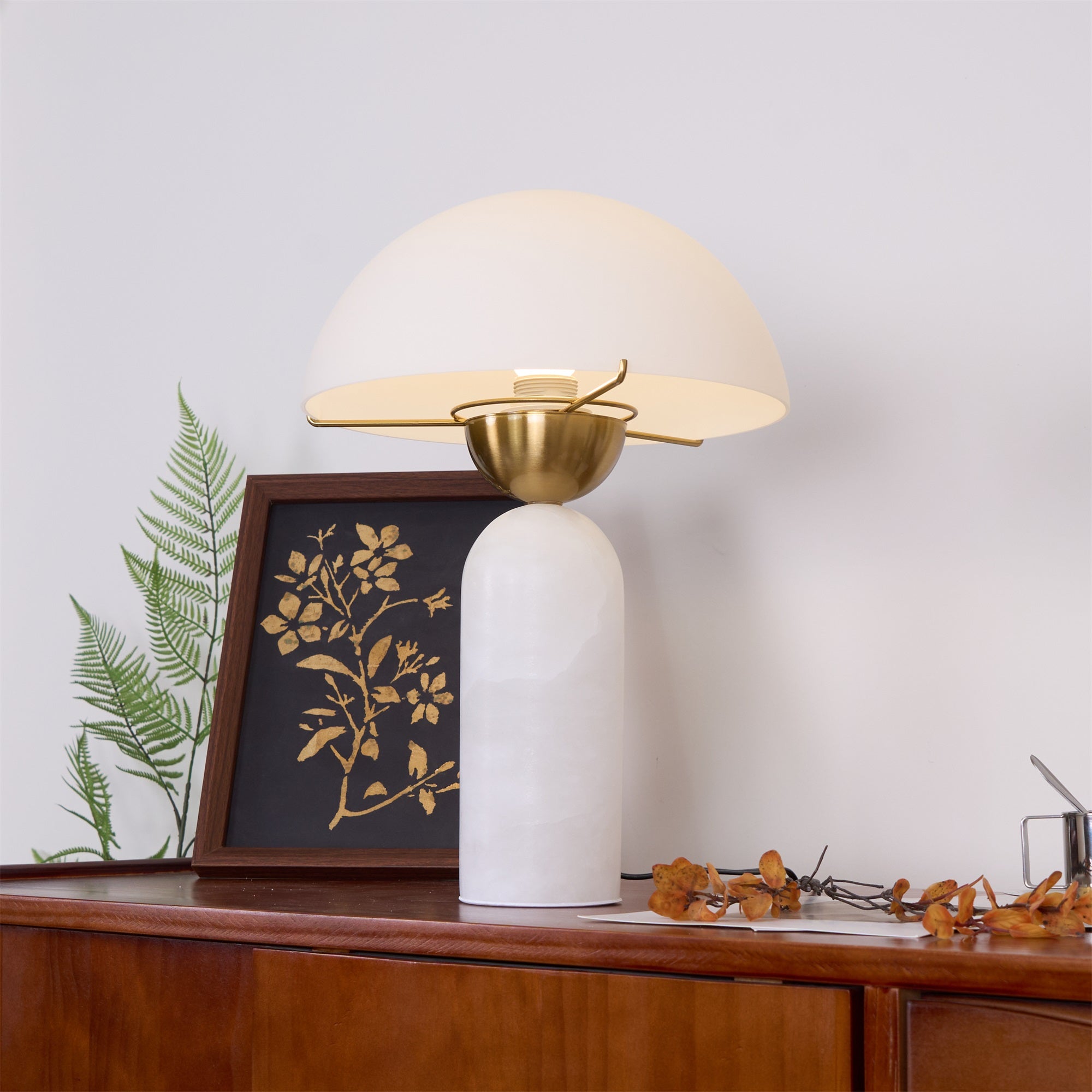 Halo Stone Globe Table Lamp