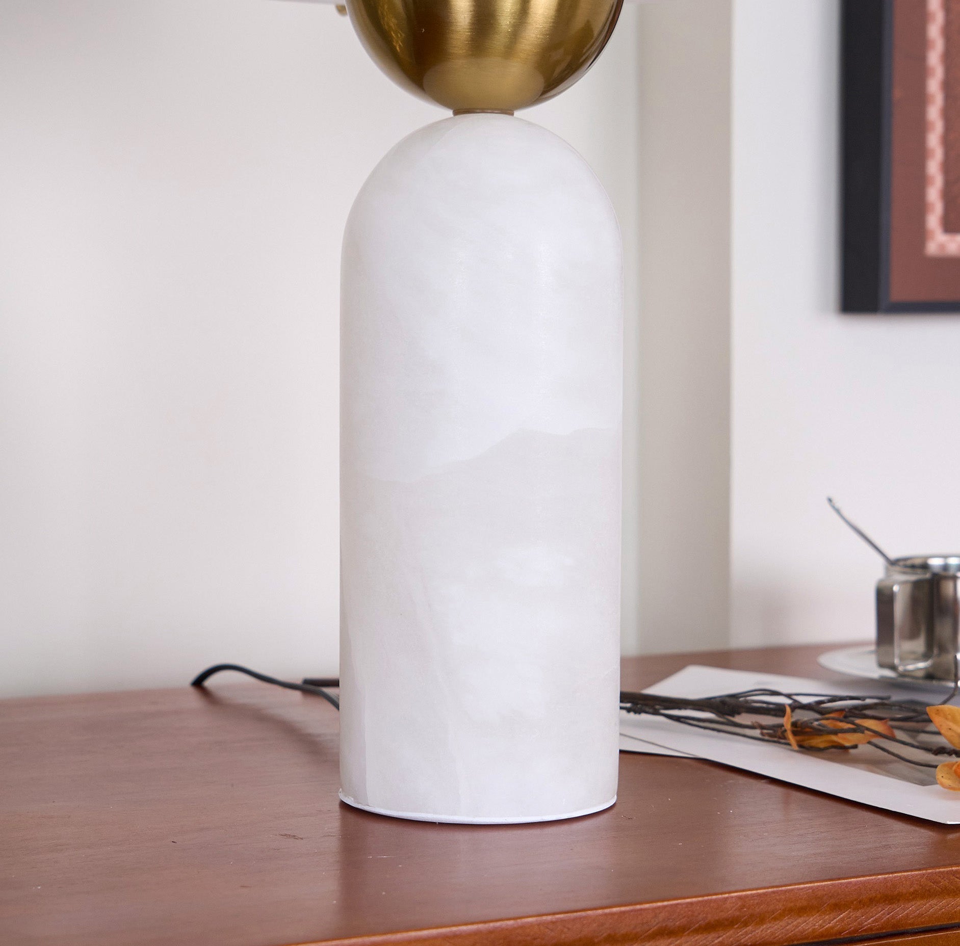Halo Stone Globe Table Lamp