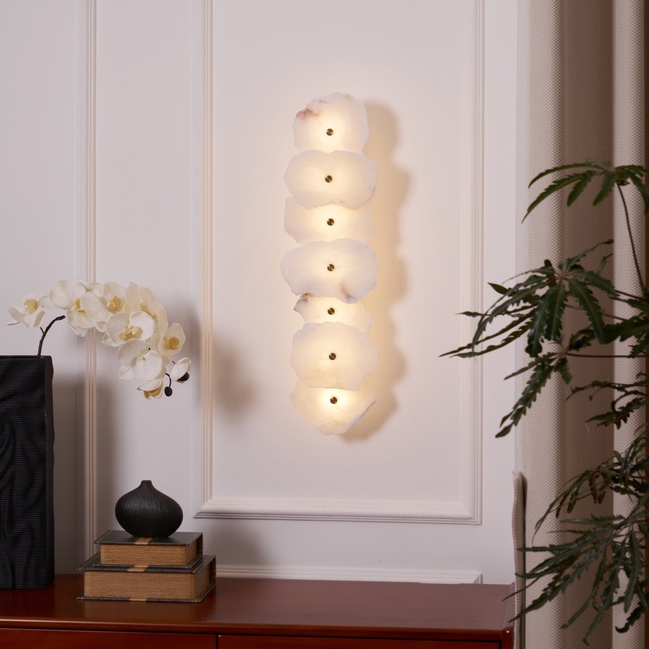 Wren Alabaster Flower Wall Sconce