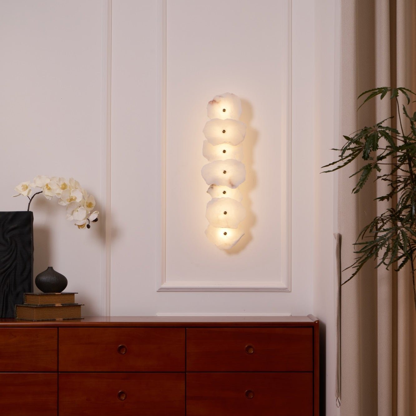 Wren Alabaster Flower Wall Sconce