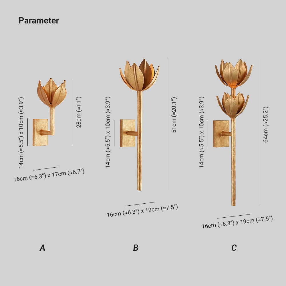 Wren Floral Sculptural Wall Sconce