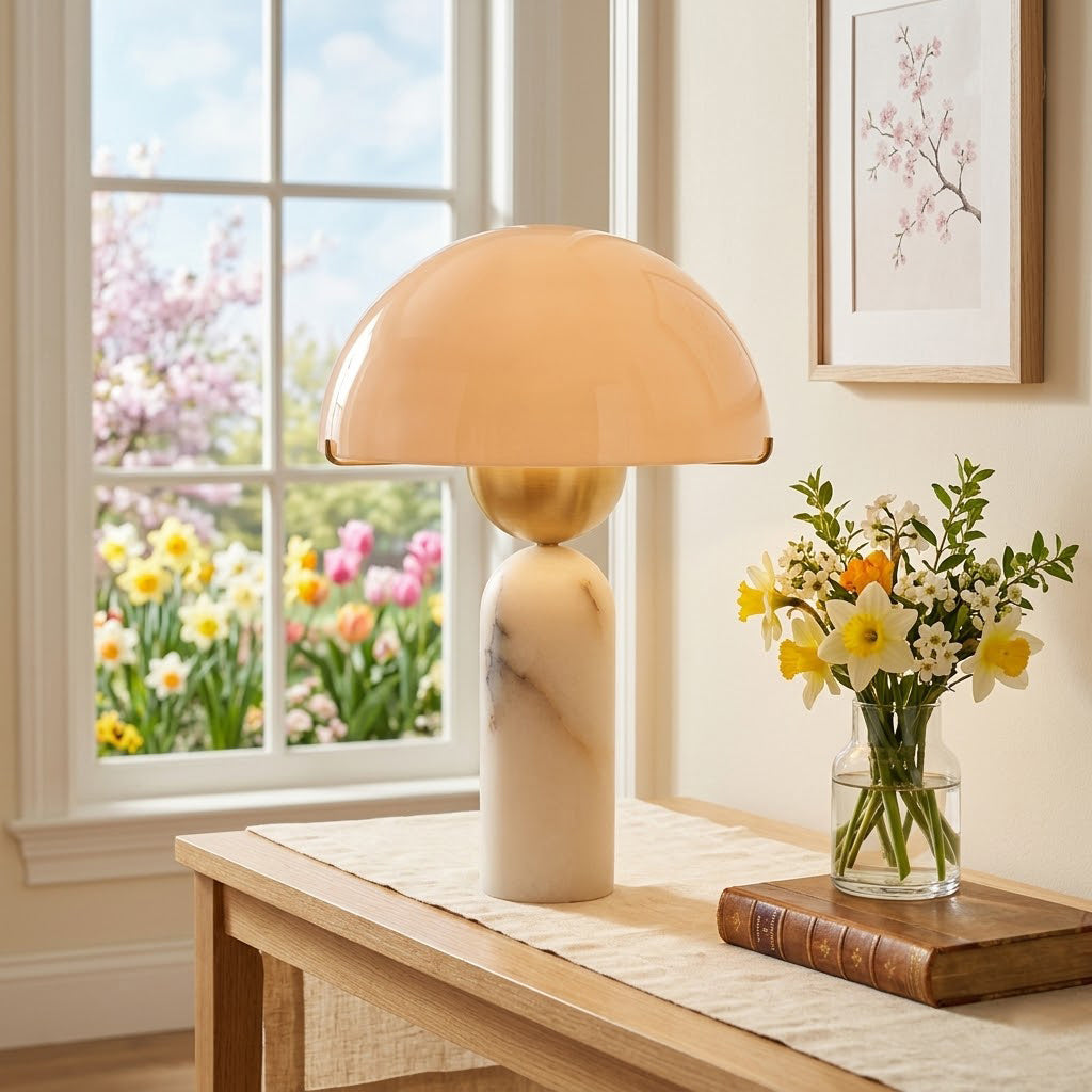 Halo Stone Globe Table Lamp