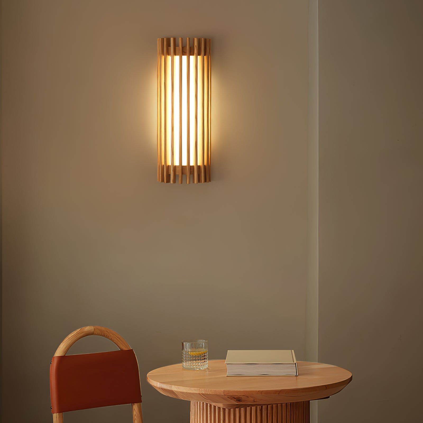 Wren Nordic Wood Wall Acrylic Sconce