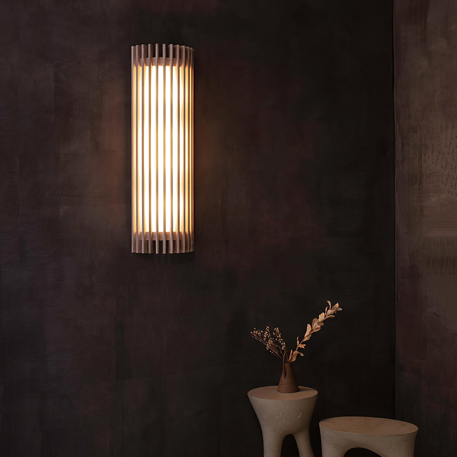 Wren Nordic Wood Wall Acrylic Sconce