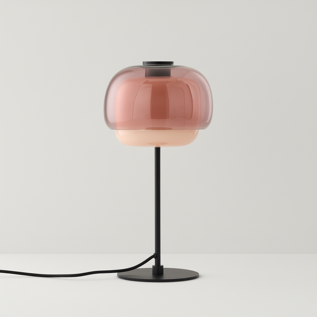 Halo Double Dome Glass Table Lamp