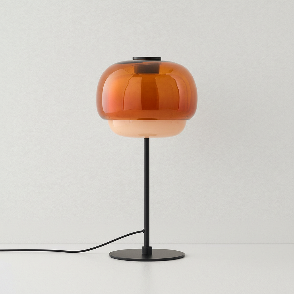 Halo Double Dome Glass Table Lamp