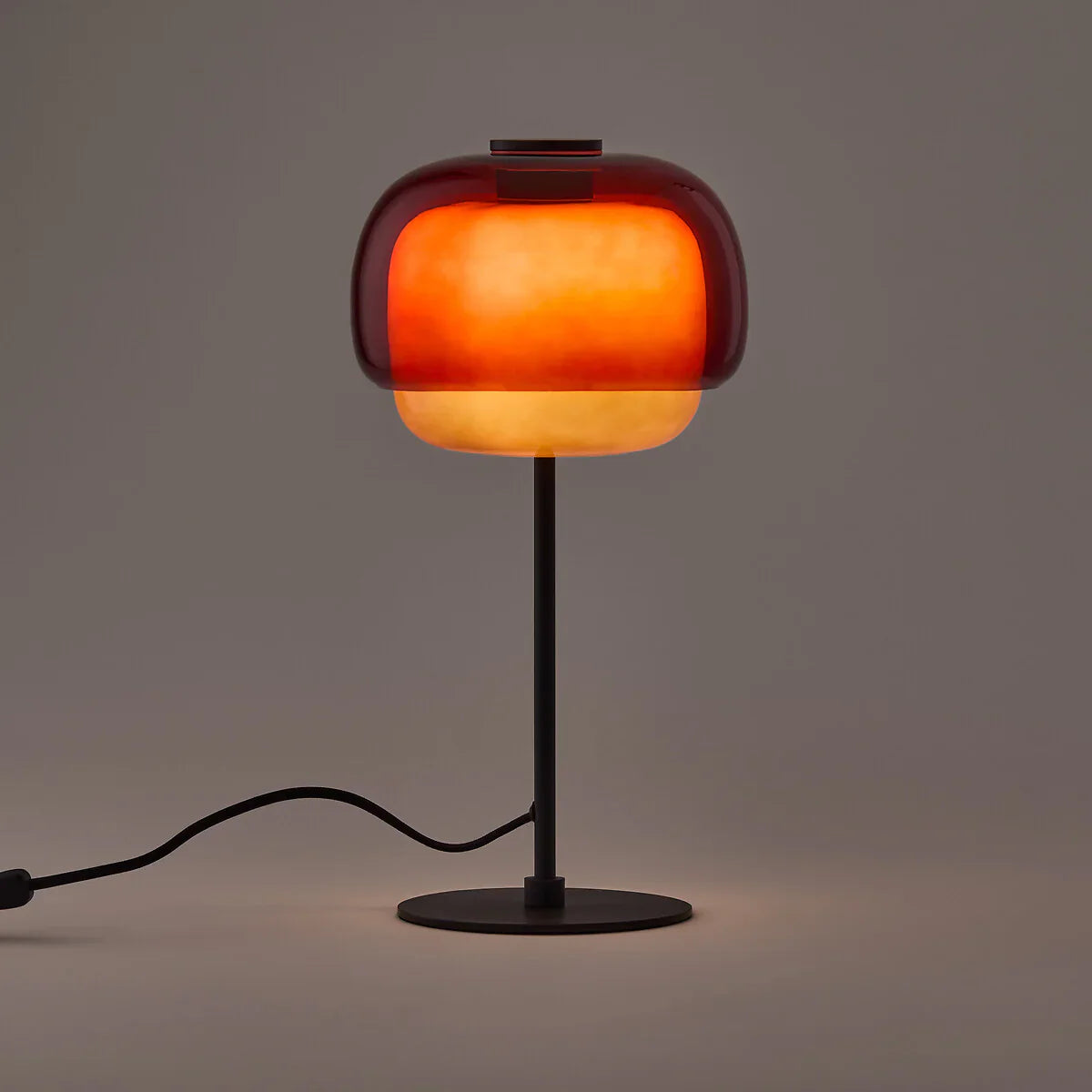 Halo Double Dome Glass Table Lamp