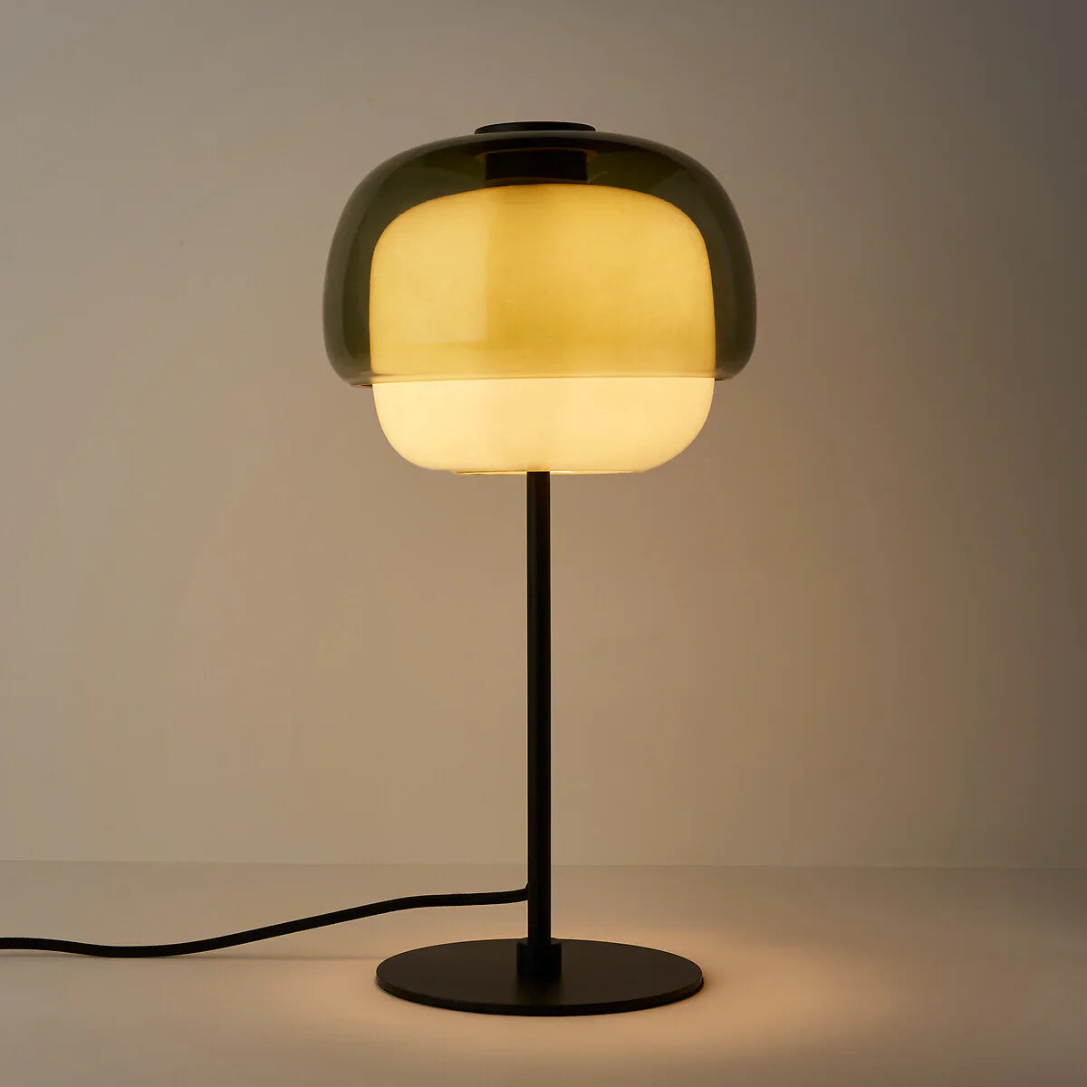 Halo Double Dome Glass Table Lamp