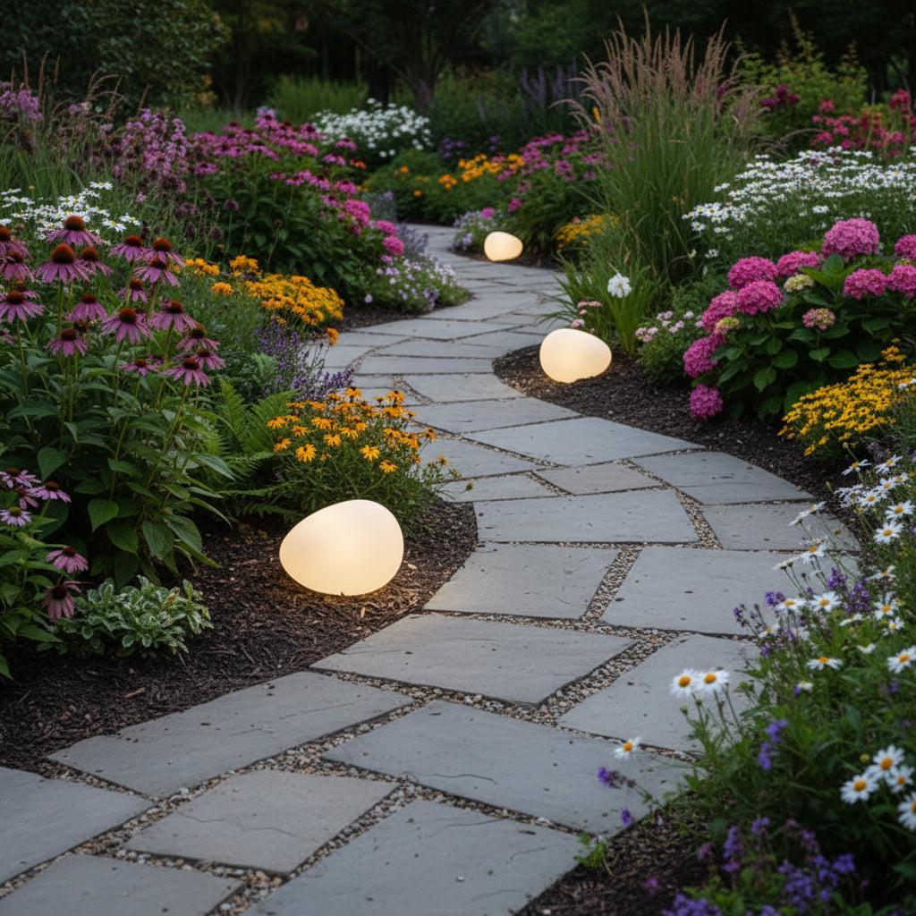 Atlas Pebble Solar Landscape Light