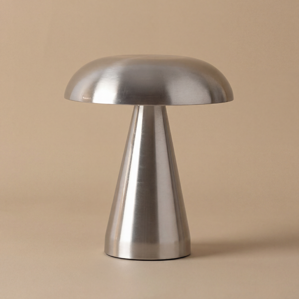 Modern Metallic LED Desk Lamp - Cordless and Dimmable Finish