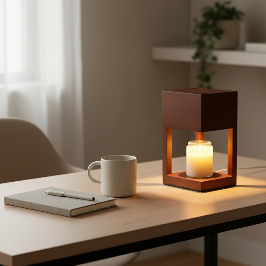 Halo Scandi Candle Warmer Table Lamp