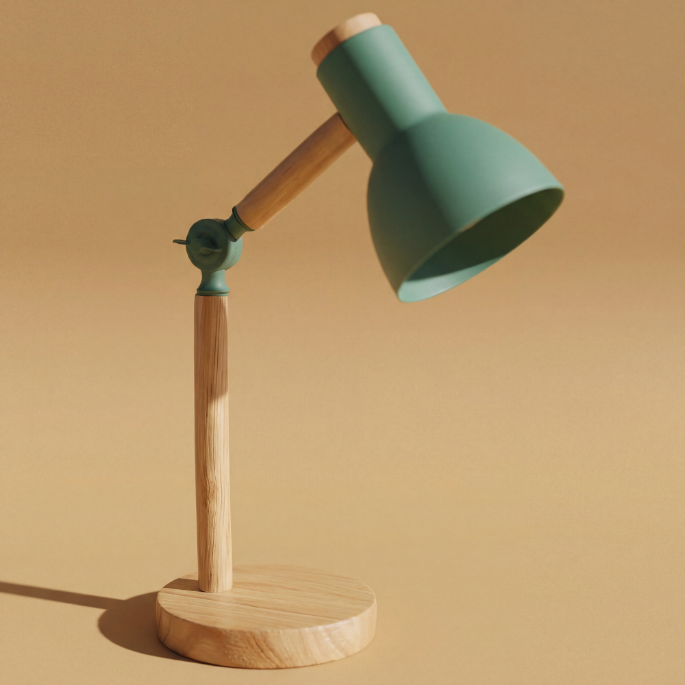 Nordic Adjustable Wood Desk Lamp - Matte Finish