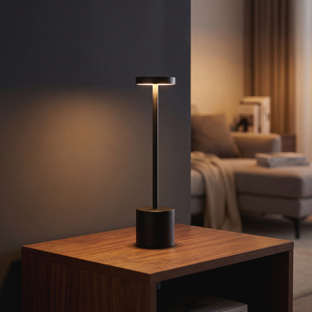 Cordless Touch Dimmable LED Table Lamp – Matte Black