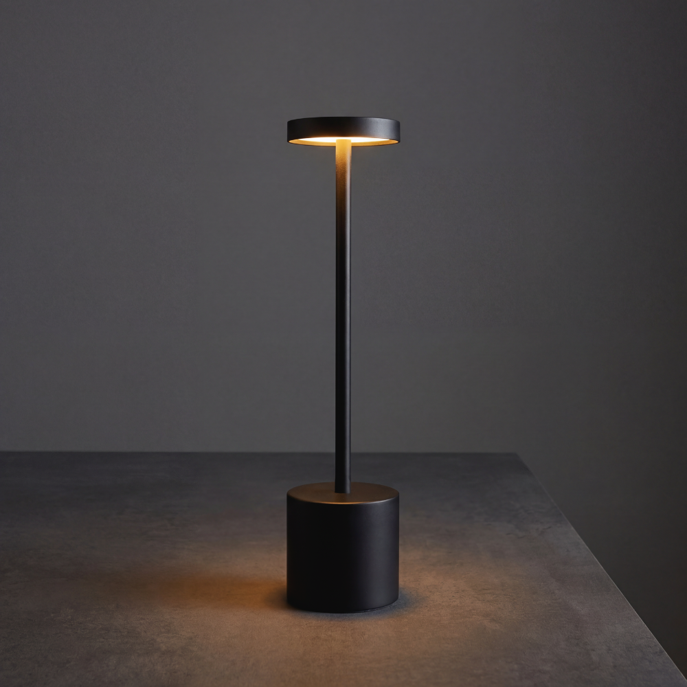 Cordless Touch Dimmable LED Table Lamp – Matte Black