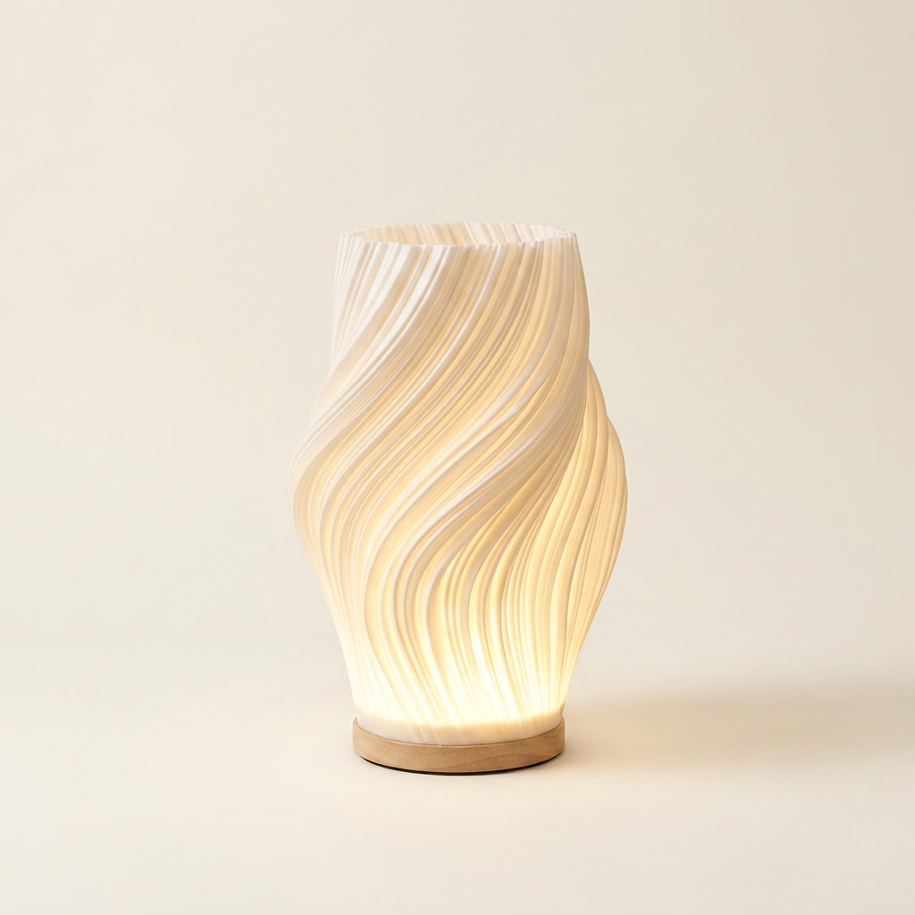 Halo Wavecrest Sculptural Table Lamp isolated studio shot