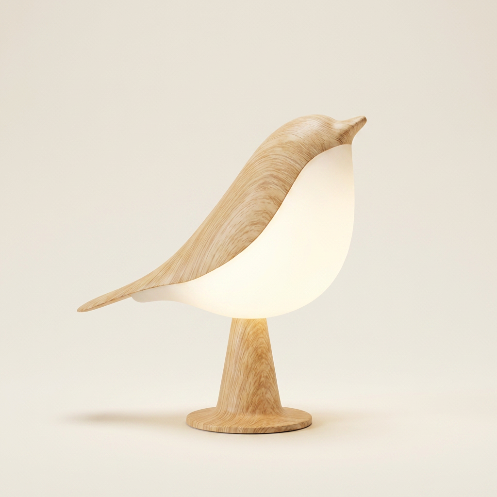 Halo Avira Bird Accent Table Lamp isolated studio shot, cordless