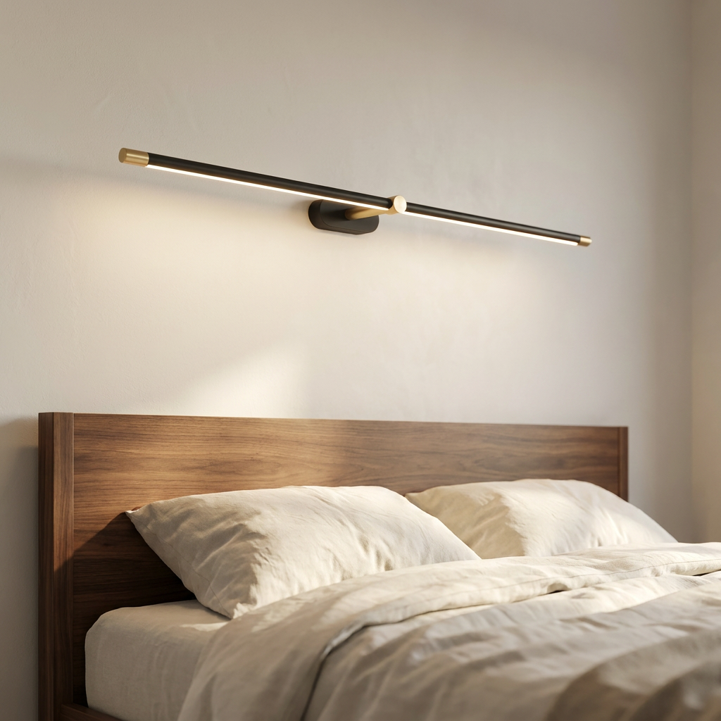 Wren Linear Rechargeable Wall Sconce in Black and Gold