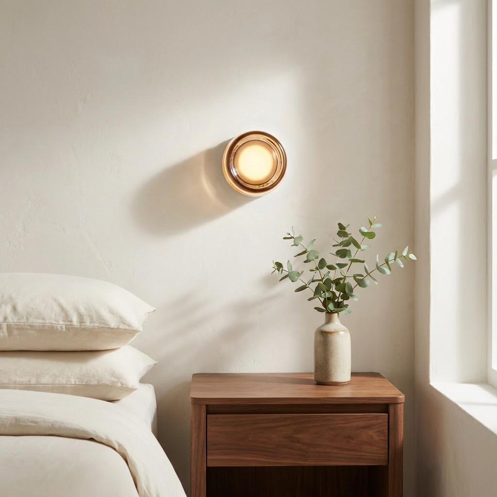 Wren Dimple Glass Wall Sconce bedside