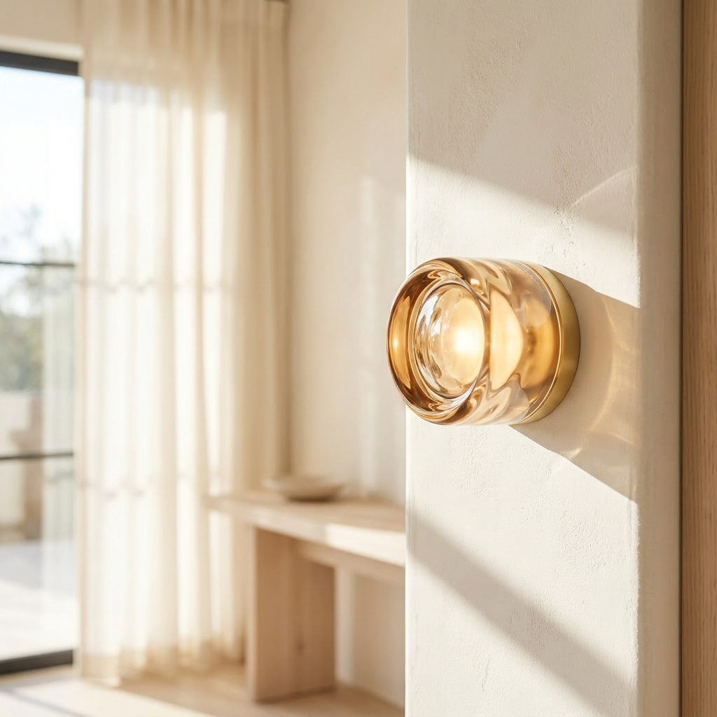 Wren Dimple Glass Wall Sconce bright window