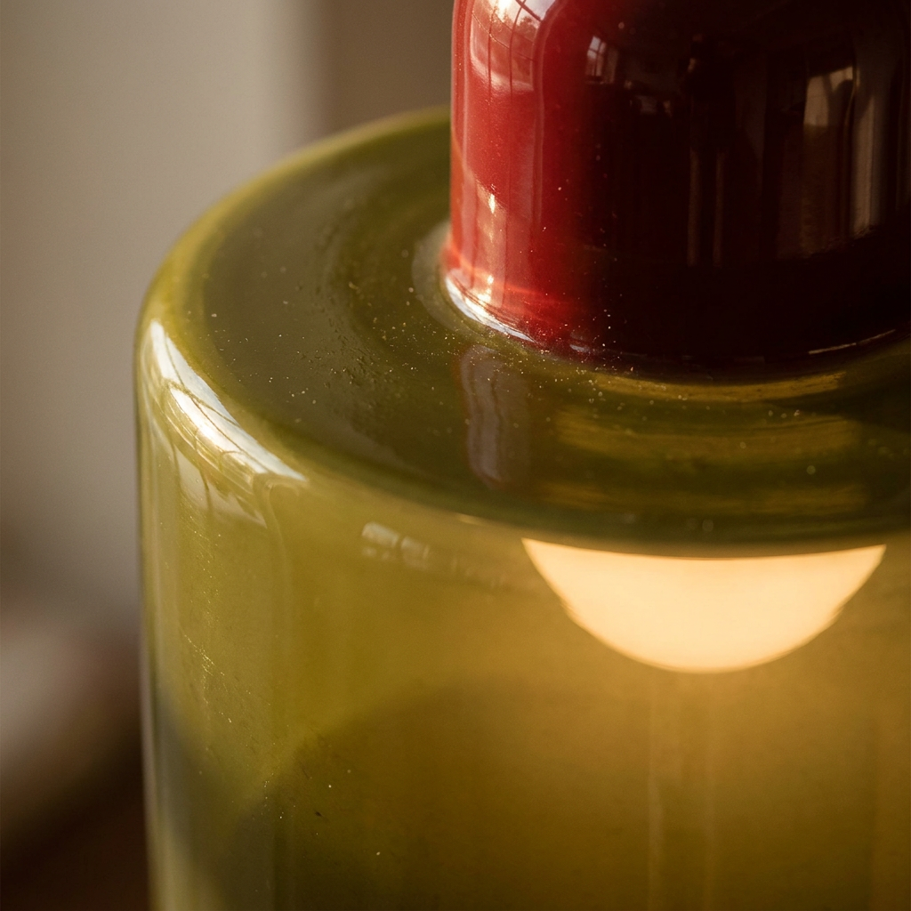 Aurora Bauhaus Round pendant glass shade detail