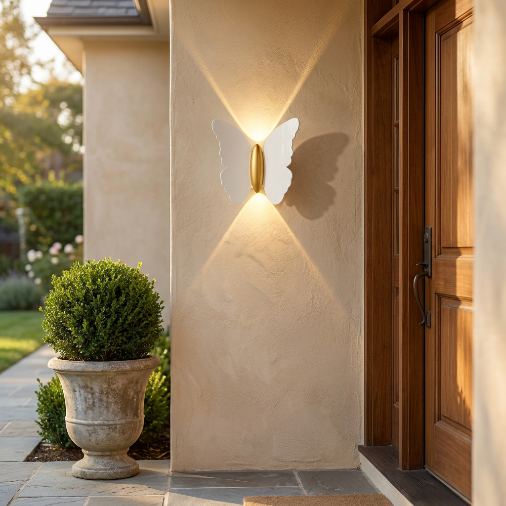 Atlas Silhouette - Butterfly White-Gold