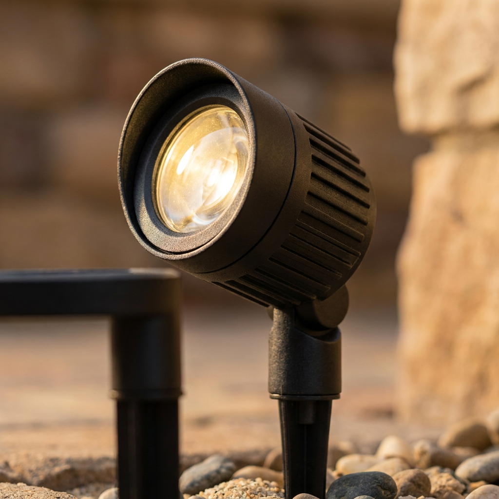 Atlas Solar Zoom Outdoor Spotlight - detail crop