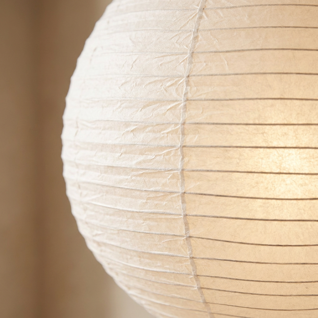 Aurora Cotton Paper Pendant Light - detail crop