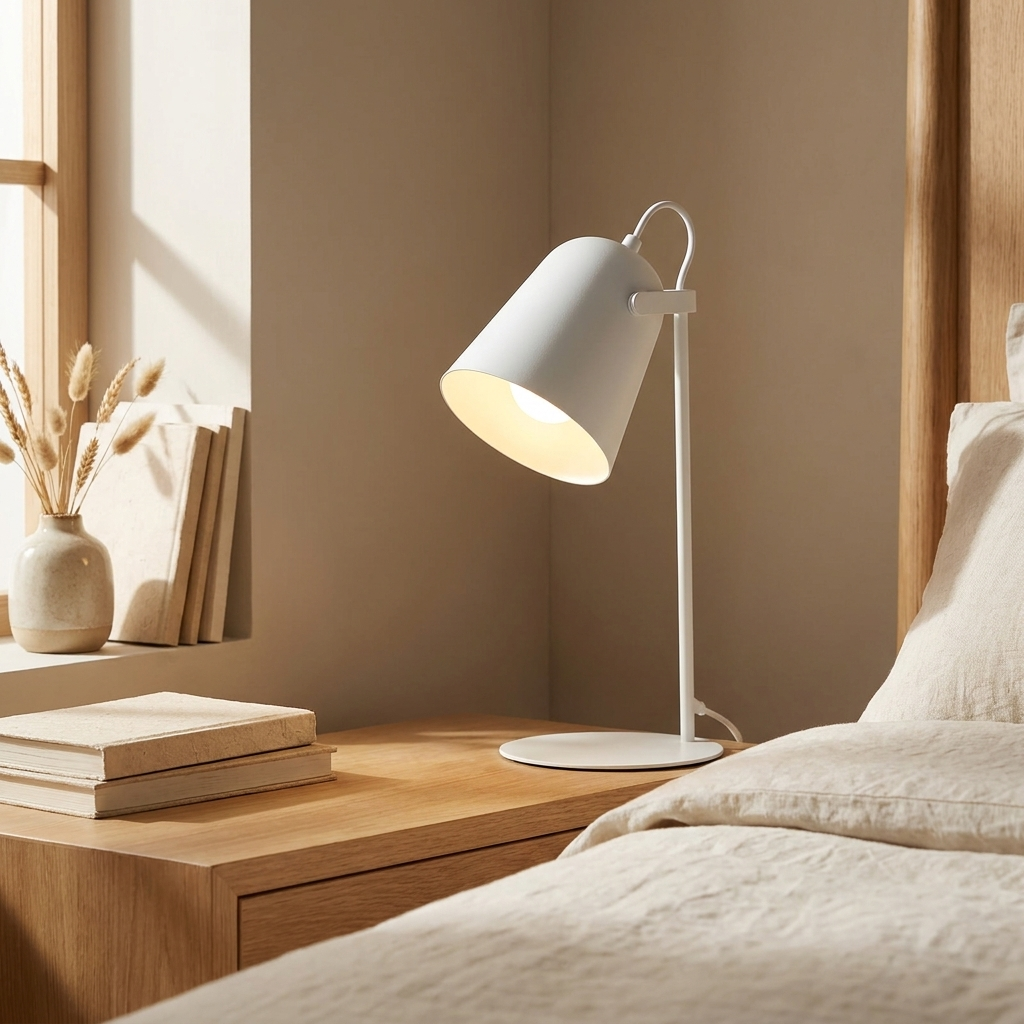 White | Halo Macaron Bucket Table Lamp