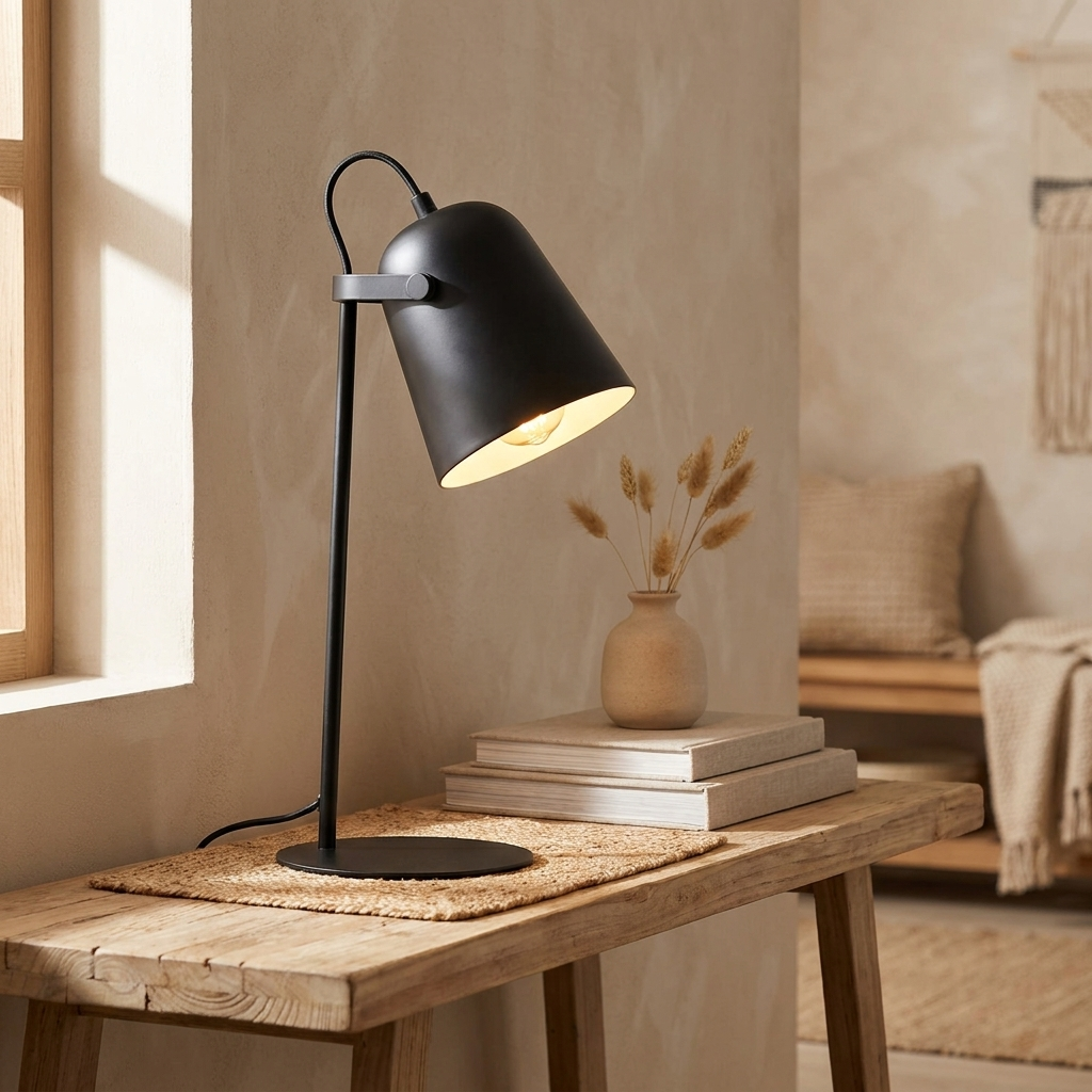 Black | Halo Macaron Bucket Table Lamp