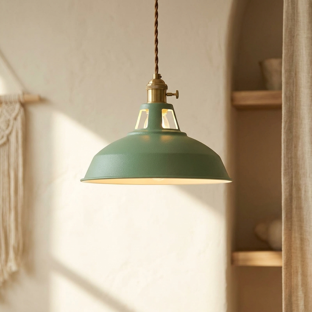 Green | Aurora Colorful Barn Pendant Light