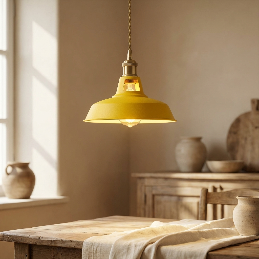 Yellow | Aurora Colorful Barn Pendant Light