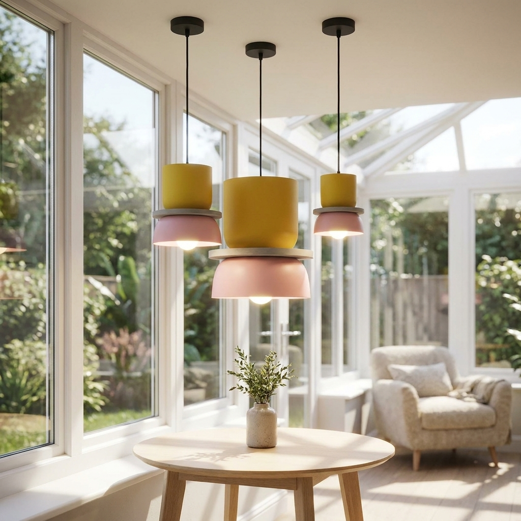 Aurora Macaron Disc Pendant Light | lifestyle
