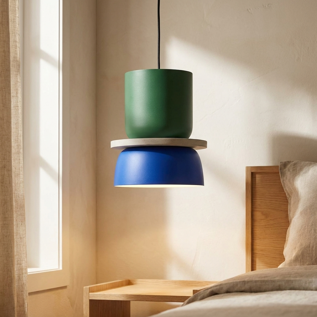 Green & Blue | Aurora Macaron Disc Pendant Light