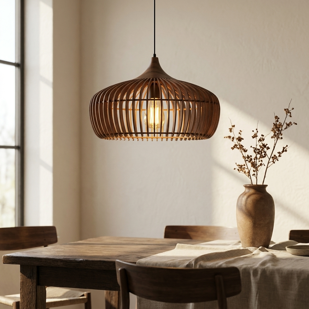 Walnut | Aurora Nordic Dome Pendant Light