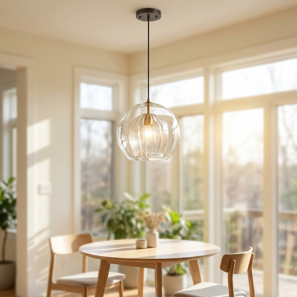 Aurora Glass Globe Pendant Light | lifestyle