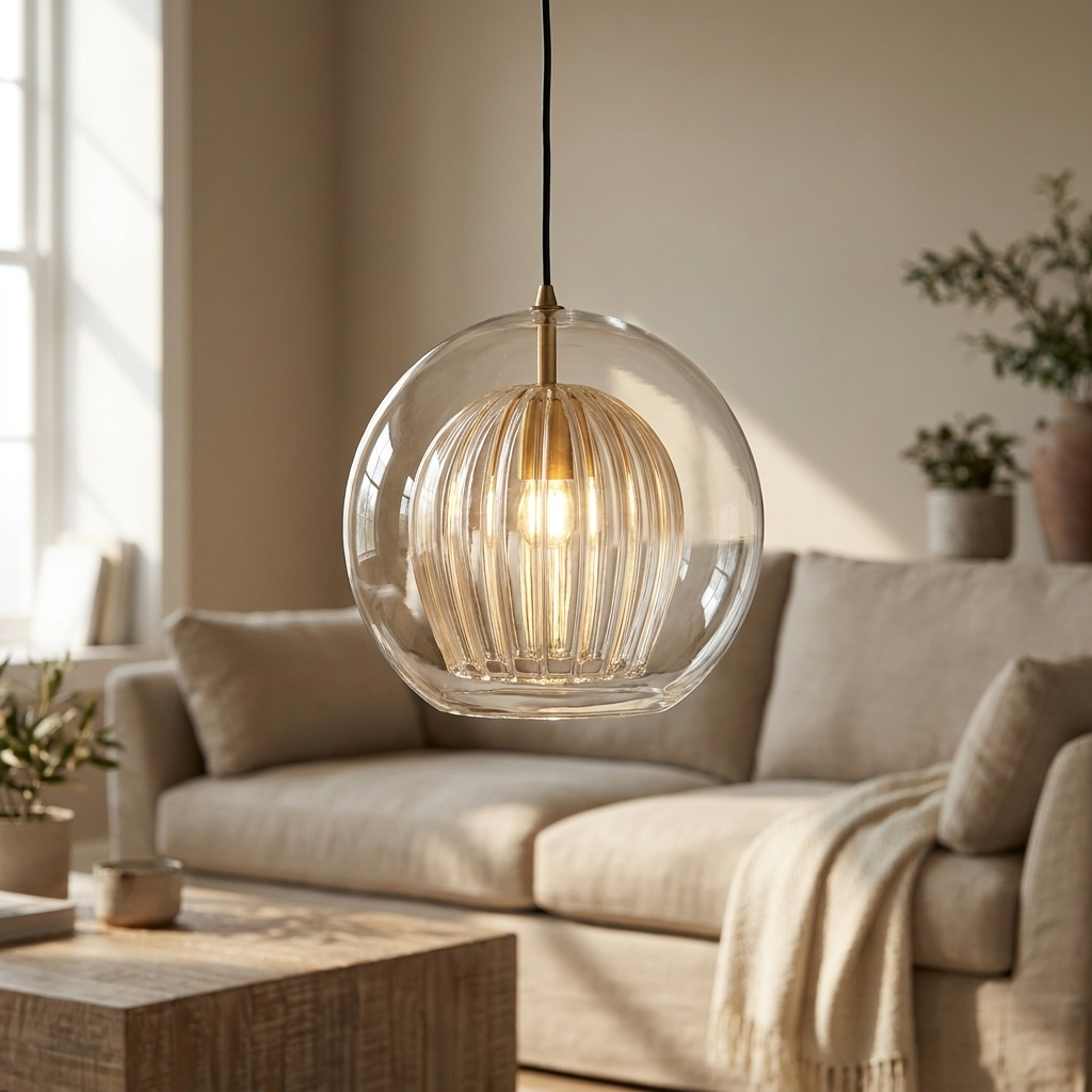 Clear | Aurora Glass Globe Pendant Light