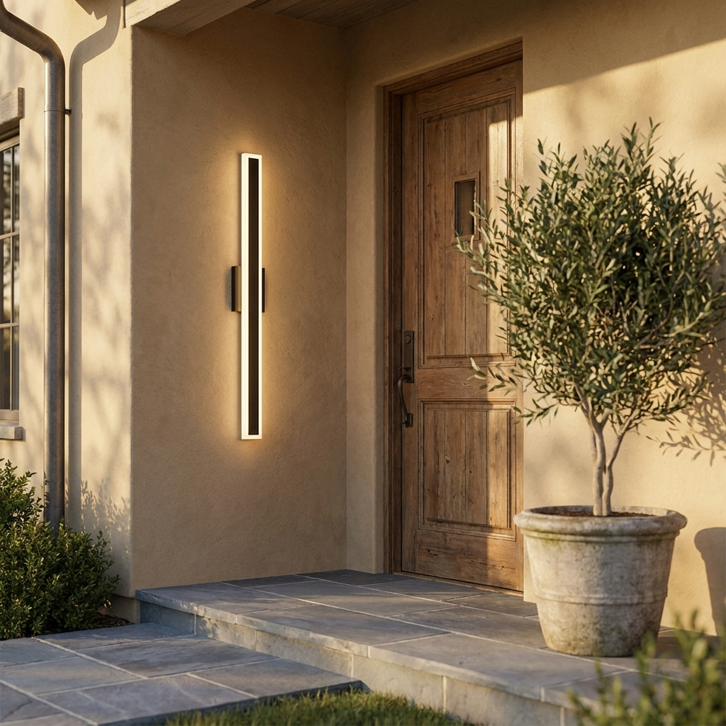 Atlas Waterfall Linear Outdoor Wall Light | lifestyle