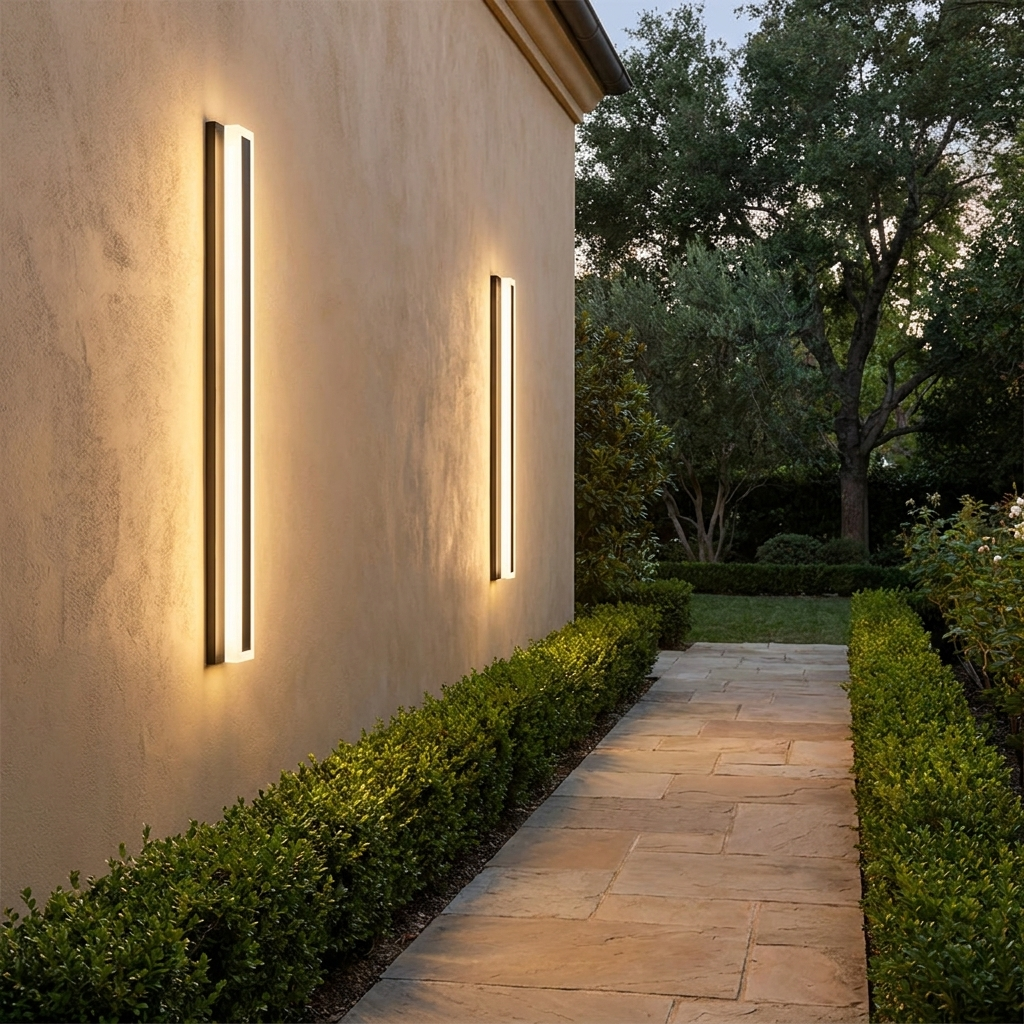 Atlas Waterfall Linear Outdoor Wall Light | lifestyle