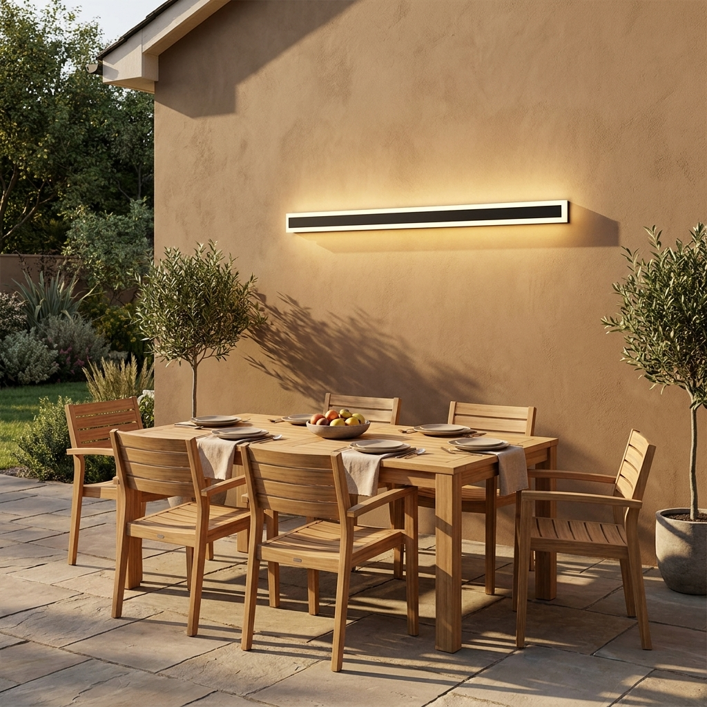 Atlas Waterfall Linear Outdoor Wall Light | lifestyle