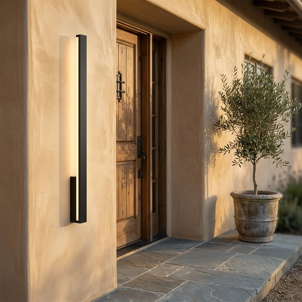 Atlas Slim Linear Outdoor Wall Light | lifestyle