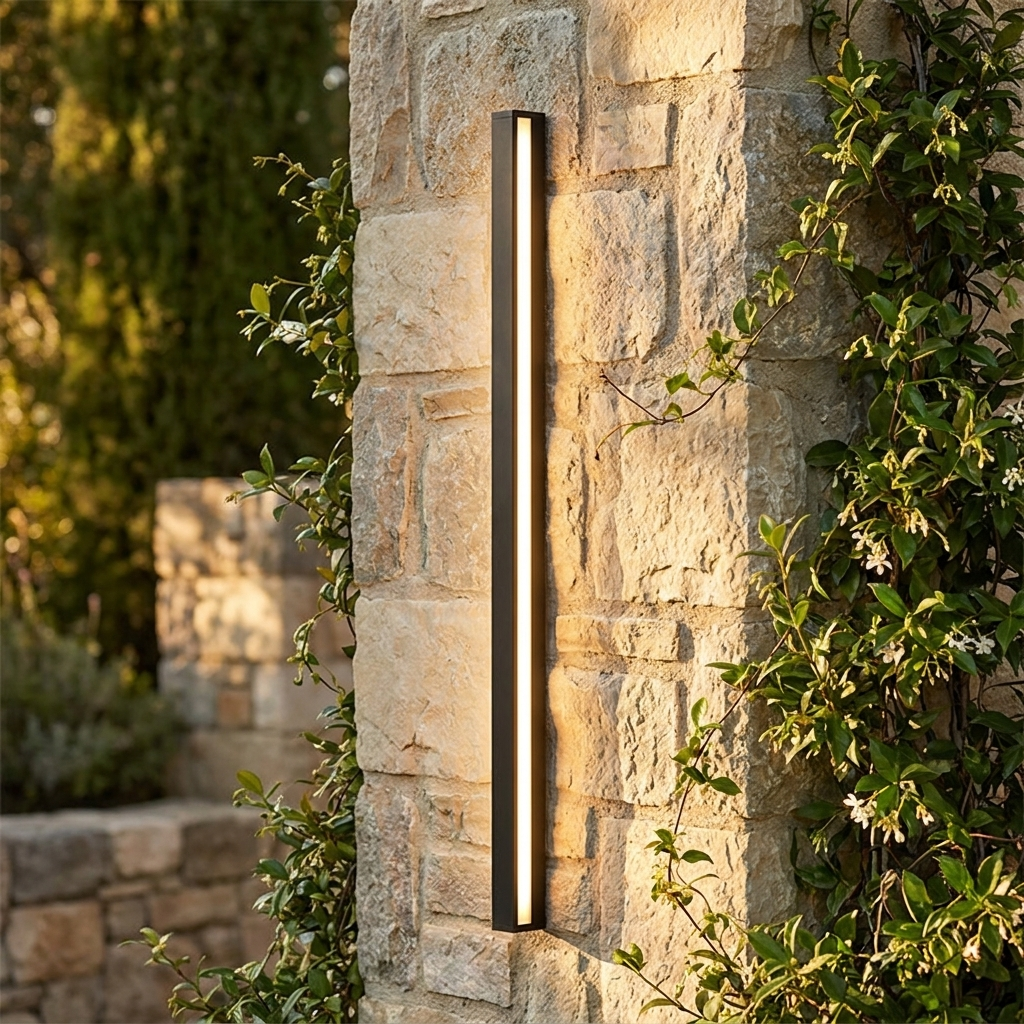 Atlas Slim Linear Outdoor Wall Light | lifestyle