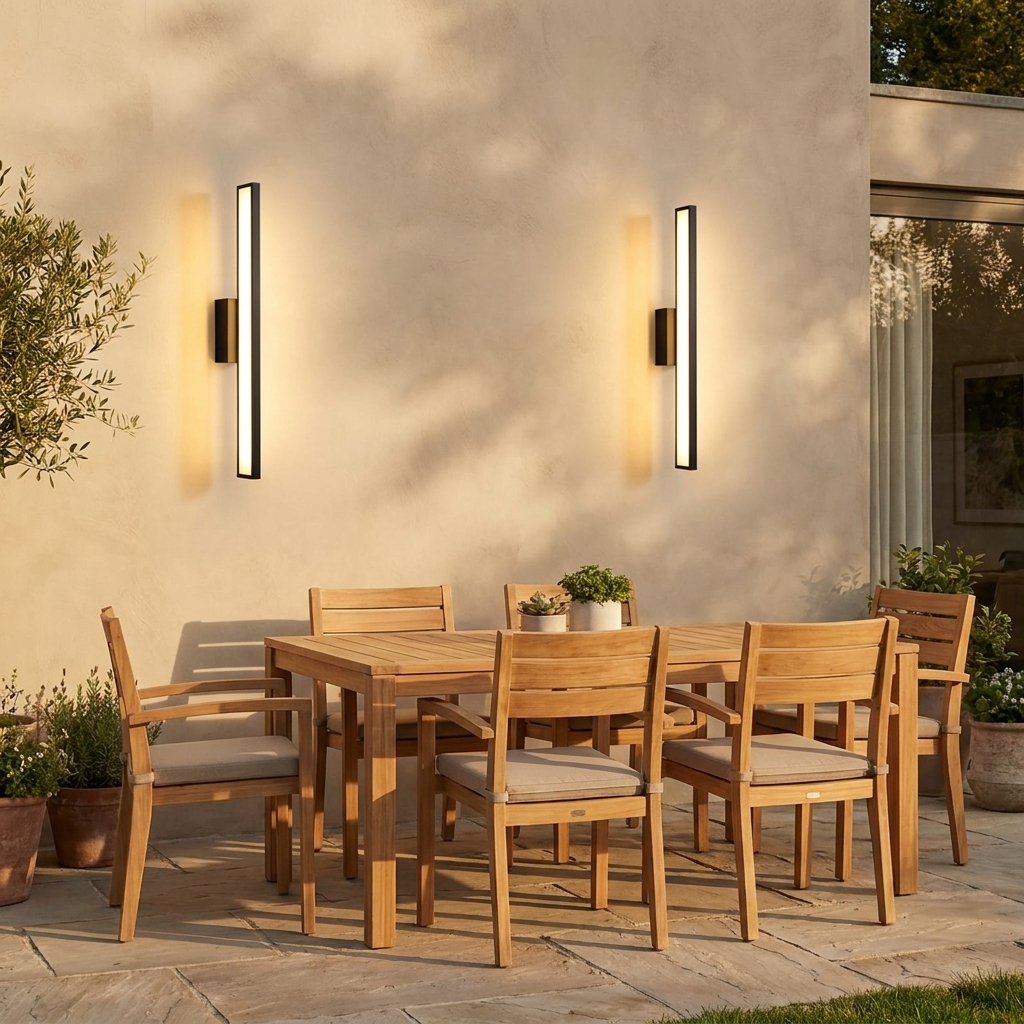 Atlas Slim Linear Outdoor Wall Light | lifestyle