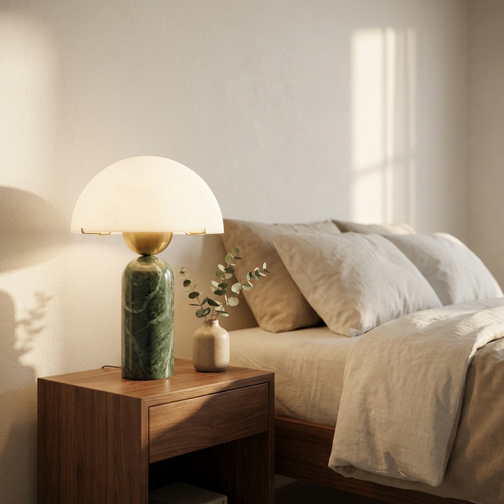 Halo Stone Globe Table Lamp | lifestyle