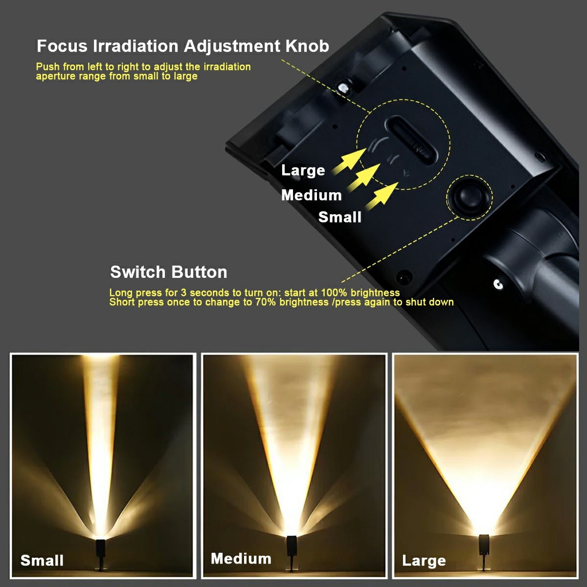 Atlas Solar Zoom Outdoor Spotlight